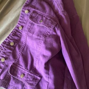 Purple denim jacket